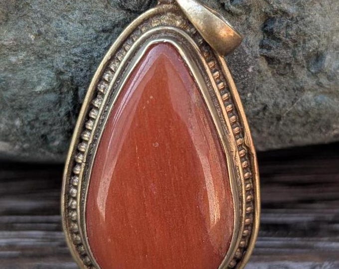 P3/4- Silver Red Carnelian Pendant (T12-004)