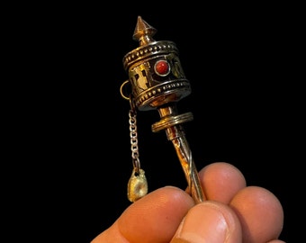 Mini Tibetan Prayer Wheel Hand made Tibetan Om Mantra prayer wheel