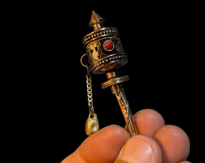 Mini Tibetan Prayer Wheel Hand made Tibetan Om Mantra prayer wheel