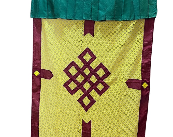 Light weight Tibetan Door Flag/Auspicious Symbols door Curtain Tibetan silk Curtain Tibetan Door, and Tibetan eternal knot cover