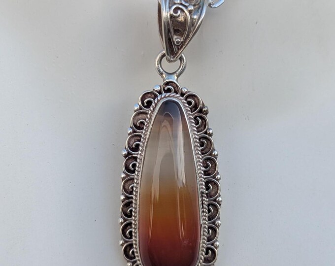 P3/6-Silver Red Carnelian Pendant (T12-006)