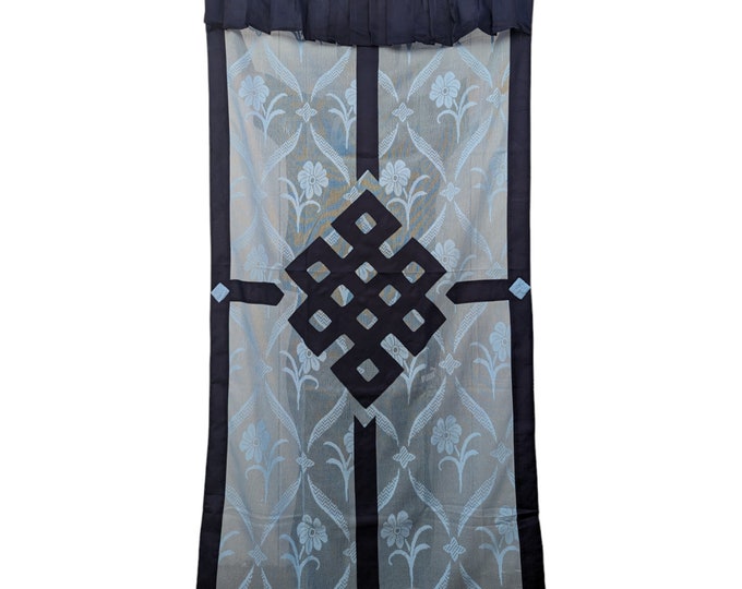 Tibetan Door Curtain: Auspicious Knot Silk Doorway Cover