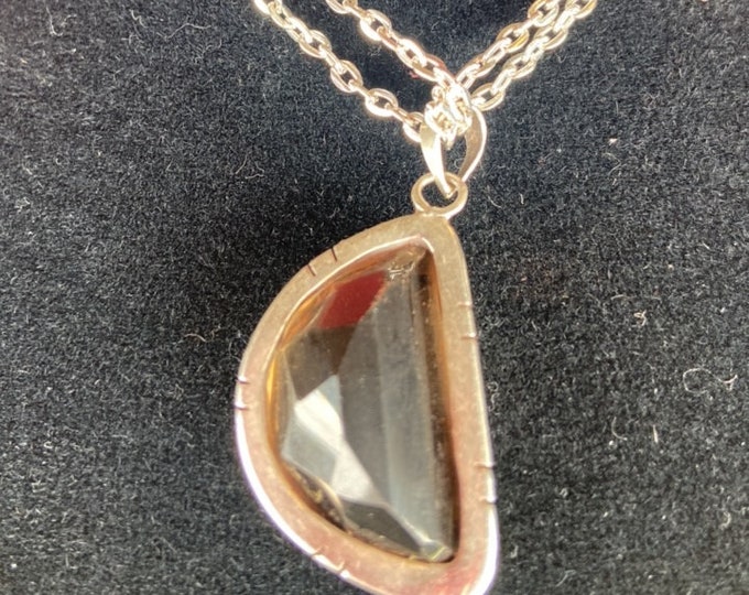 Amethyst Gemstone Silver Handmade Pendant: 925 Sterling Silver Pendant-Oval Amethyst Pendant-Gift for her-Anniversary (T1101-003.9))