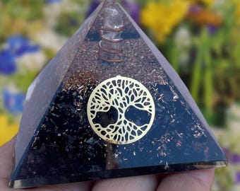 Tourmaline Metaphysical Healing & Meditation, Energy Cleanse and  Generator Orgone Pyramid, EMF Protection, Home Protection Gift, meditation