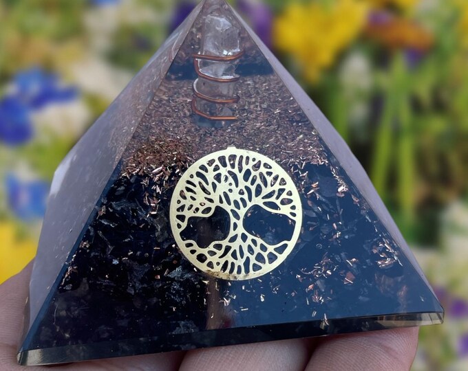 Tourmaline Metaphysical Healing & Meditation, Energy Cleanse and  Generator Orgone Pyramid, EMF Protection, Home Protection Gift, meditation