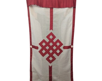 Tibetan Door Curtain: Auspicious Knot Silk Doorway Cover