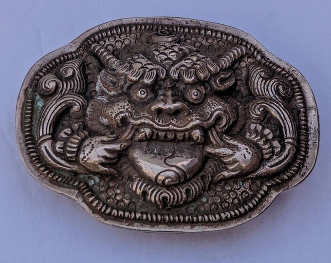 Exotic Tibetan Chhepu Belt Buckle