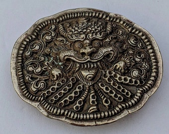 Exotic Tibetan Chhepu Belt Buckle