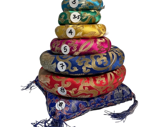 Singing Bowls cushion/ Handmade Tibetan Singing Bowl Cushion Handmade Round Cushion Rings for Sound Bowl/ silk Singing Bowl Cushion Pillow