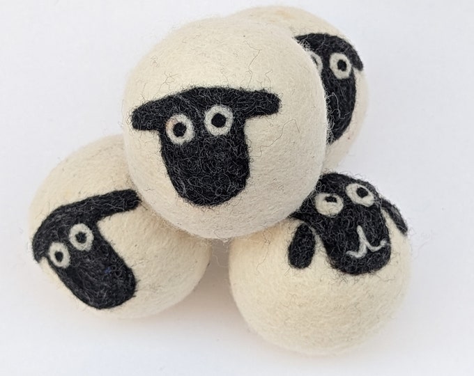 4 pieces/pack (4 in Pack) Reusable Wool Dryer Balls/ Organic Dryer Balls  eco friendly.