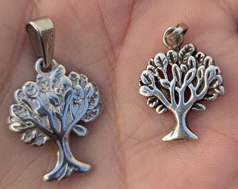 Vintage silver tree ethnic pendant (p7-002)