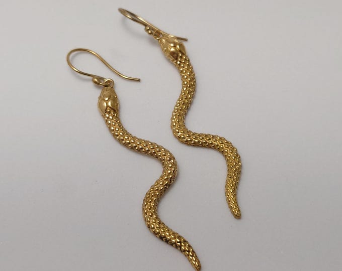 Snake earrings Silver or Gold/A Bohemian Statement Earrings/Timeless Elegance Earrings/Southwest Inspired/Fringe Earrings ER-124