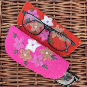 Reading Glass Case, Glasses Case, Accessories Case, Wool Felt Glasses Case