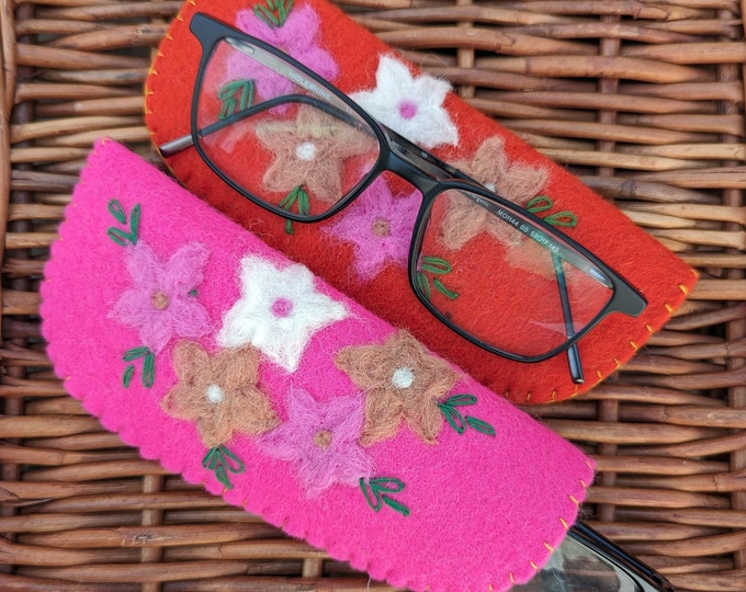 Reading Glass Case, Glasses Case, Accessories Case, Wool Felt Glasses Case