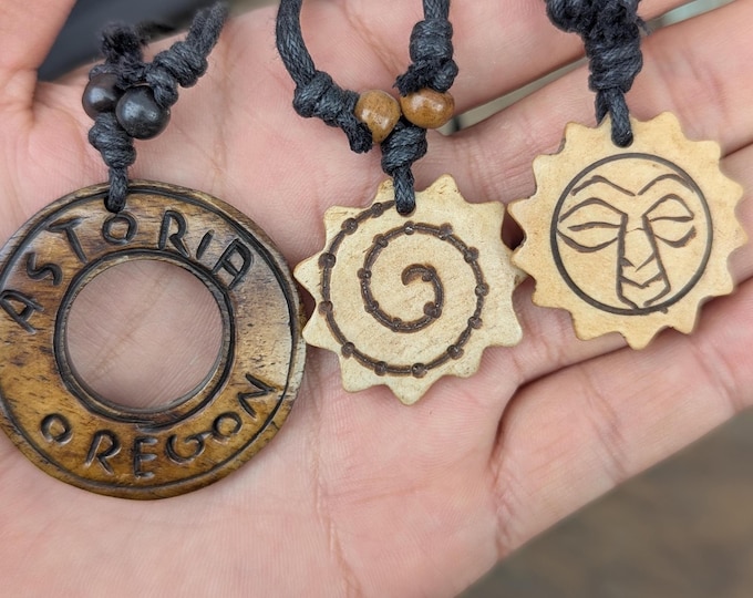Vintage Yak bone hand-carved astro pendant collection (p6-045)