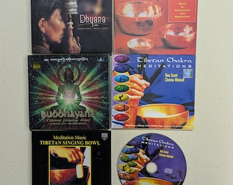 Singing bowl meditation CDs/Dhyana CDs/Buddhayana CDs/meditation Music Tibetan Singing Bowls CDs/Tibetan Chakra Meditations CDs