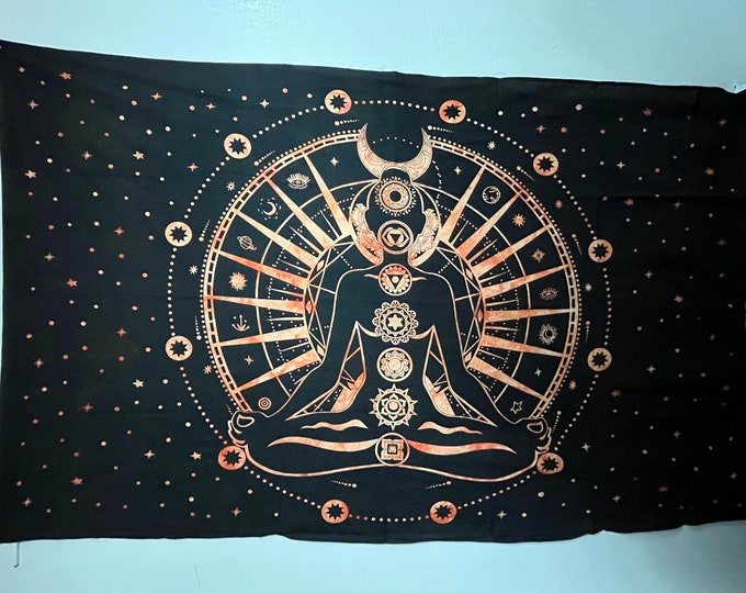 Single size tapestry,  tie-dye bedsheet, Boho wall hanging, Tree of life bedsheet, Tapestry wall decor, Mushroom wall hanging,