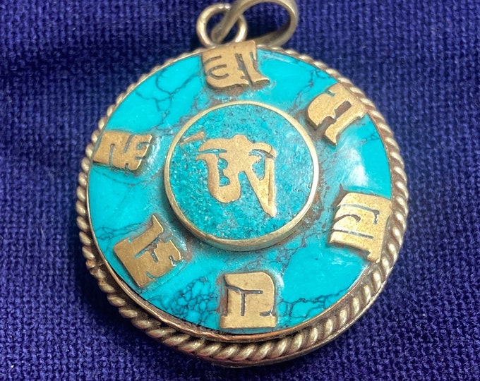 P4/5-Tibetan Pendant Necklace-Tibetan Om (T12-2/5)