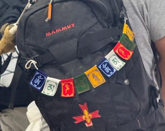 Mini Tibetan fabric Prayer Flags: Colorful Spiritual Home Decor