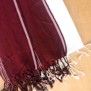 Tibetan Meditation Shawl or Meditation Blanket, Cotton Shawl/Wrap, Oversize Scarf/Stole, Ethically Sourced, Fair Trade. Unisex