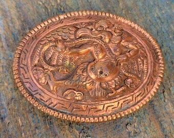 Exotic Tibetan copper Garuda Belt Buckle