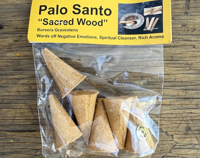 Palo Santo Incense Cones: Sacred Wood, Spiritual Cleanser (6 Cones)