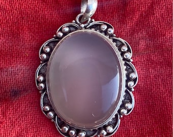 Handmade Moonstone Pendant: 925 Sterling Silver Gemstone Necklace