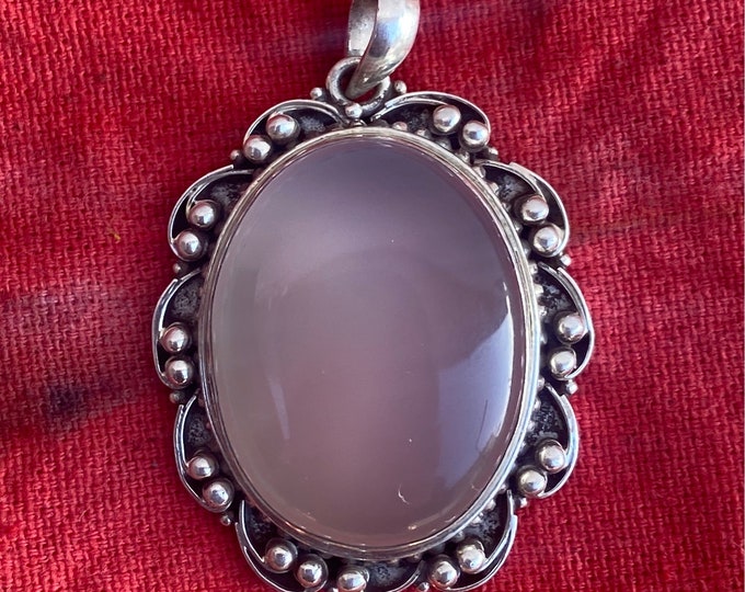 Handmade Moonstone Pendant: 925 Sterling Silver Gemstone Necklace