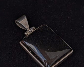 Vintage sterling silver pendant collection with black rutilated quartz and ruby gemstone (p7-055)