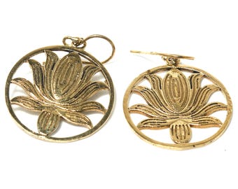Lotus earrings Silver or Gold/A Bohemian Statement Earrings/Timeless Elegance Earrings/Southwest Inspired/Fringe Earrings ER-135