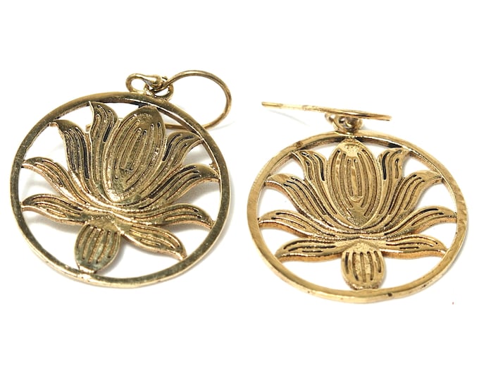 Lotus earrings Silver or Gold/A Bohemian Statement Earrings/Timeless Elegance Earrings/Southwest Inspired/Fringe Earrings ER-135