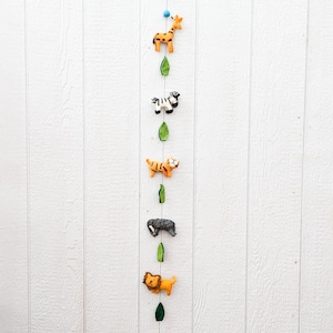 Woolen Felt Garland Barnyard garland, Safari Garland, Farm Garland, Felt Garland Decor