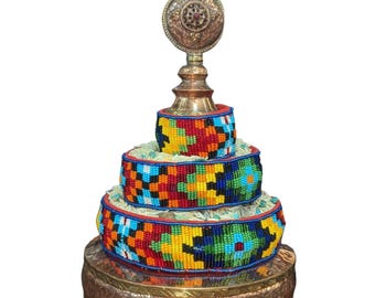 Handmade Tibetan Copper Mandala Offering Set