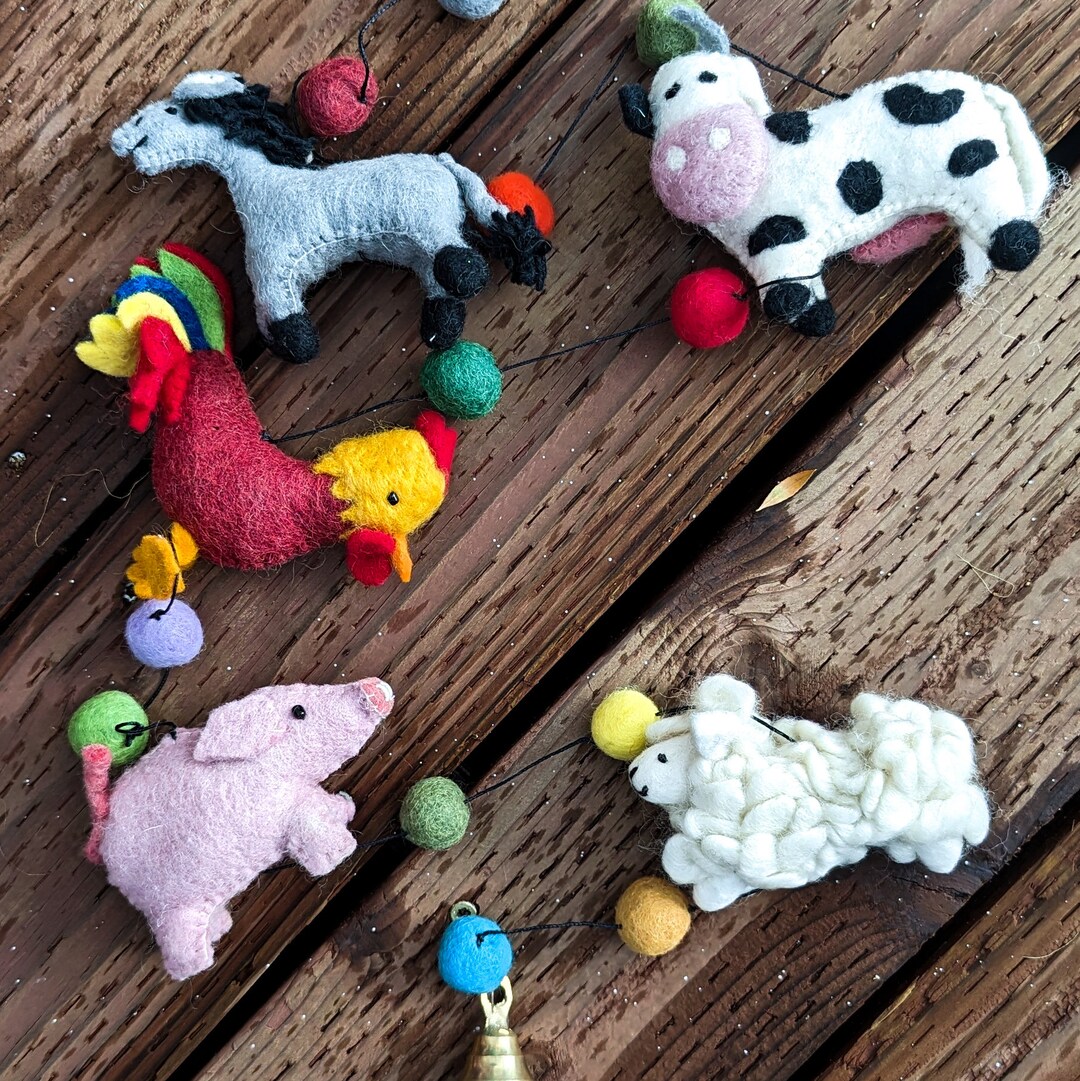 Woolen Felt Garland Barnyard Garland Safari Garland Farm Etsy
