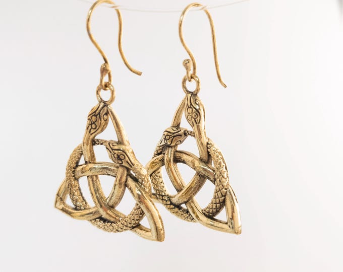 Snake earrings Gold or Silver/A Bohemian Statement Earrings/Timeless Elegance Earrings/Southwest Inspired/Fringe Earrings ER-108