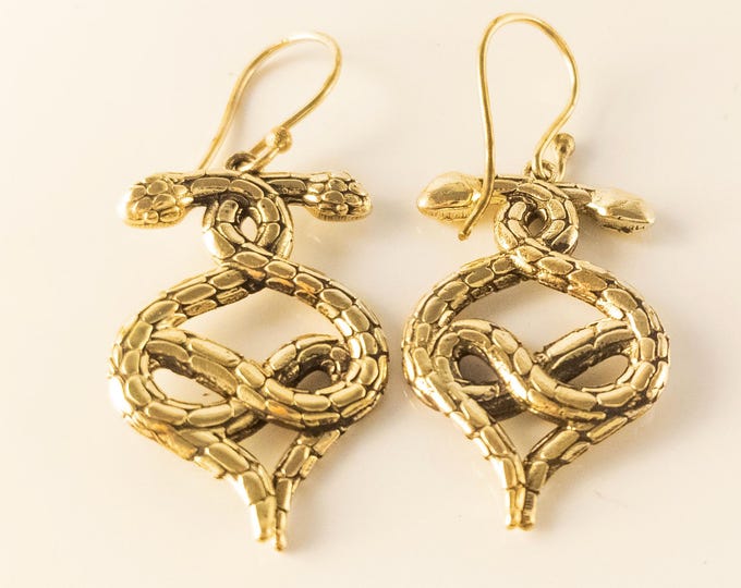 Snake earrings Gold or Silver/A Bohemian Statement Earrings/Timeless Elegance Earrings/Southwest Inspired/Fringe Earrings ER-103