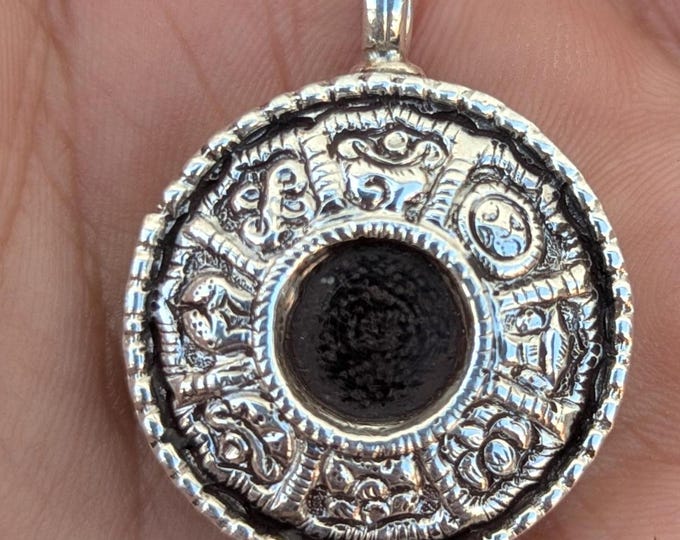 Silver Circle Pendant.(T1103-007)