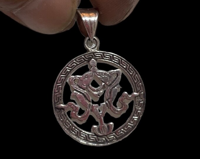 Auspicious Golden Fishes: (Silver Pendant of Auspicious symbol) (T1102-004.3)