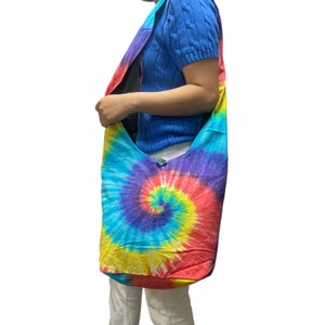 High-quality tie-dye shoulder bag, rainbow crossbody bag, rainbow bag, rainbow bag, pride bag, and LGBT color bag