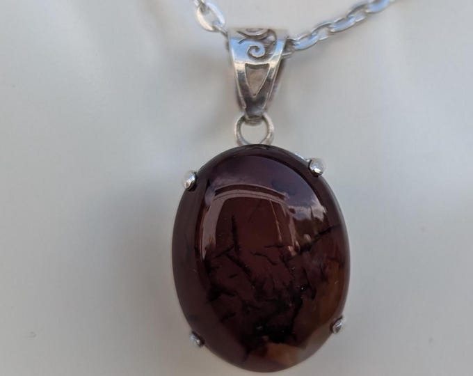 P3/7-Silver Red Carnelian Pendant (T12-007)