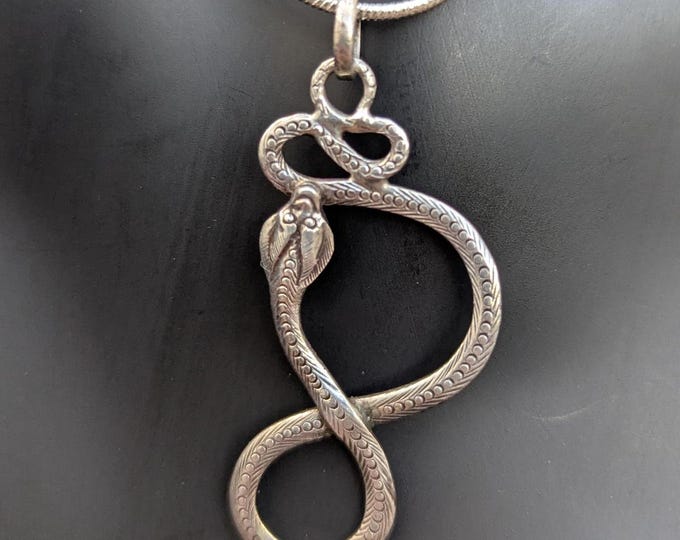 Handmade sterling silver serpent pendant collection (p7-039)