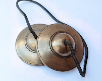 3"inches non DECORATED TINGSHAS only for quality sound results/plain tingshas/meditation bells/sound healing tool/quality sound tingsha
