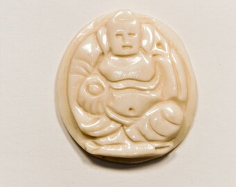 Happy Buddha yak bone carved Himalayan region