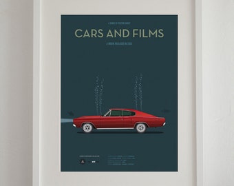 Big Fish car movie poster, art print Cars And Films, Film Art for Car Lovers. Home decor. Wall Art print. Iconic Cars poster. Movie poster