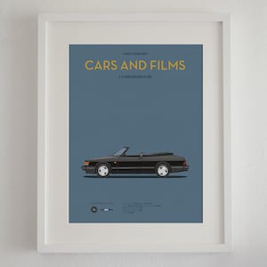 Cartel del coche de la serie de tv Seinfeld, Cars And Films. Poster películas. Arte para amantes de los coches. Decoración para el hogar