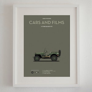 Cartel del coche de la serie MASH, Cars And Films. Poster películas. Arte para amantes de los coches. Decoración para el hogar. Retro poster