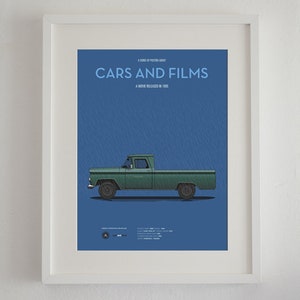 Cartel del coche de la película Los puentes de Madison, Cars And Films. Arte para amantes de los coches. Decoración para el hogar