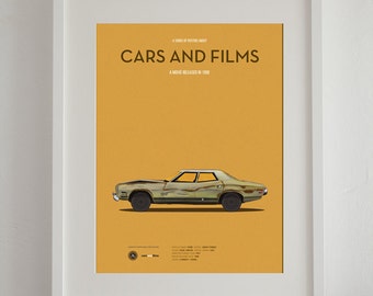 The Big Lebowski car movie poster, art print Cars And Films, Film Art for Car Lovers. Home decor. Wall Art print. Iconic Cars poster