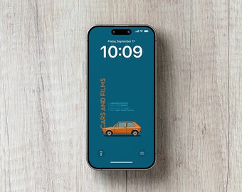 iPhone wallpaper. iOS Iphone Home Screen Background. Phone wallpaper. Car from the movie Zodiac. Smartphone wallpaper / Instant download