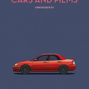 Baby Driver movie car poster, art print Cars And Films, Film Art for Car Lovers. Home decor. Wall Art print. Poster for car enthusiasts image 2